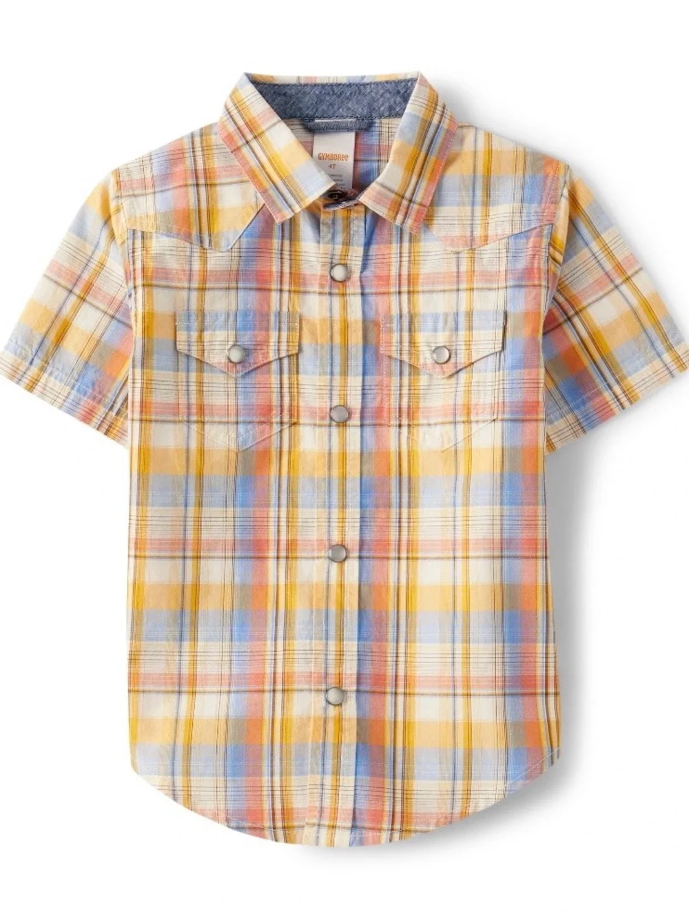 Gymboree Boys ‘Country Trail’ Blue and Yellow Plaid Short Set Size 7
